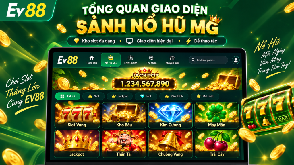 Tổng quan giao diện sảnh Nổ Hũ MG