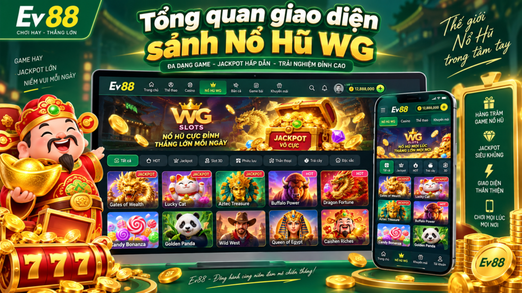 Tổng quan giao diện sảnh Nổ Hũ WG
