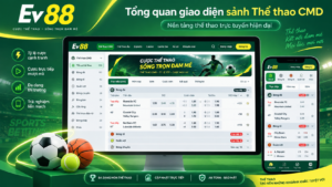 Tổng quan giao diện sảnh Thể thao CMD tại EV88